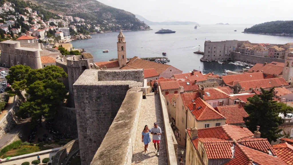 Couple Exploring Town