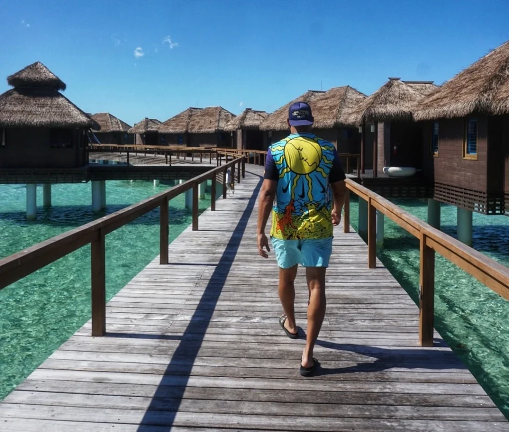 Man Walkin On The Wooden Floor